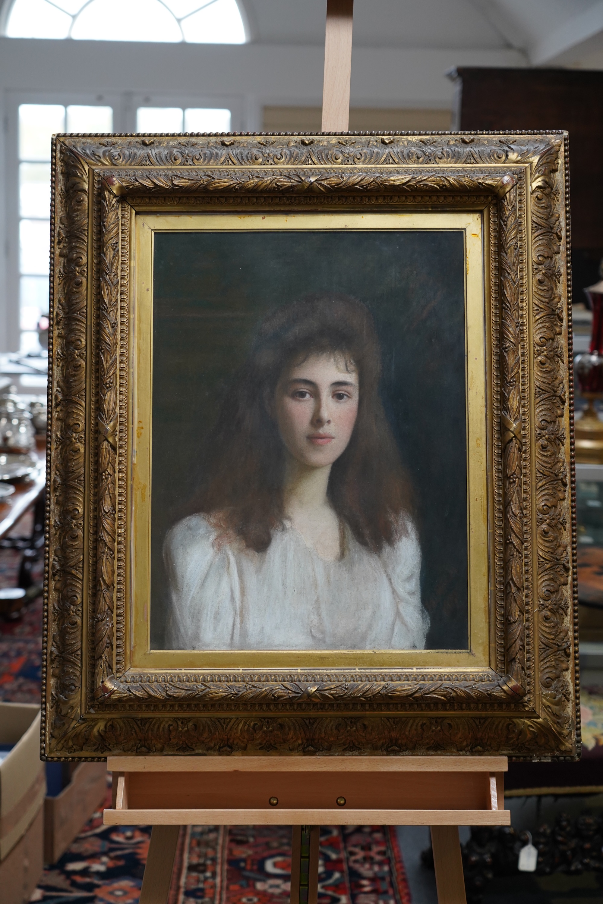 Ellis William Roberts, 1860-1930, A portrait of Geraldine Magniac (1874-1952), later Mrs Raymond Webber of Colworth House, Bedfordshire